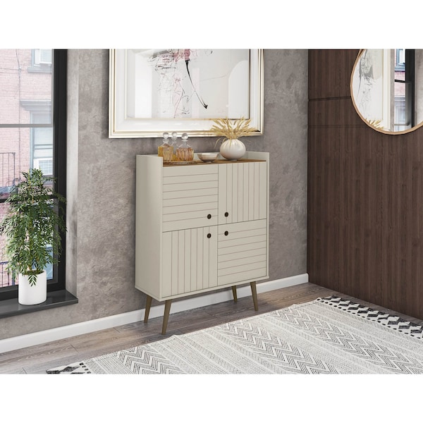Bogart Accent Cabinet In Off-White And Nature